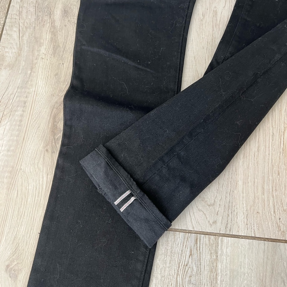 Black Skinny Selvedge Denim Gap 34x34